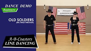 OLD SOLDIERS  Line Dance Demo amp Walk Through [upl. by Kunkle]