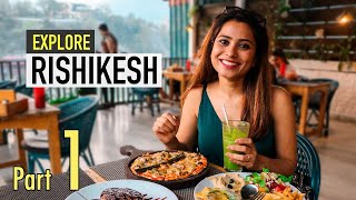 Rishikesh Trip  Ram Jhula to Lakshman Jhula  Ganga Riverside Cafe  Rishikesh Tourism Part 1 [upl. by Croydon442]