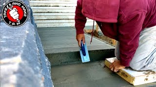 How to Finish Concrete Risers\Steps Useful Tips [upl. by Nyasuh]