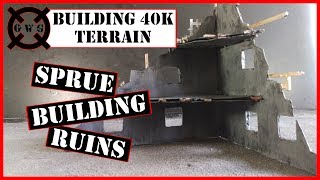 Building 40K Terrain  Sprue Building Ruins [upl. by Grizelda882]