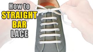 Straight Bar Lacing Tutorial – Professor Shoelace [upl. by Celestina]