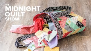 A QUILTED TOTE BAG Challenge with The Crafty Gemini  Midnight Quilt Show [upl. by Lucais263]