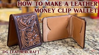 How to Make a Leather Money Clip Wallet [upl. by Annoved]