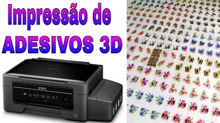 Como IMPRIMIR os ADESIVOS 3D na Impressora Comum  parte 4 [upl. by Audra52]