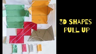 3D Shapes Pop up activity 3D shapes pull up project3D pop up activity [upl. by Stephana]