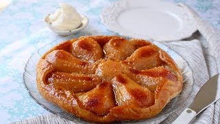 Caramelized Pear Ginger Tart Tart Tatin [upl. by Ecinrahs]