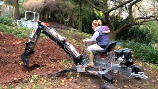 Blonde Women Operating the Jansen MB300 Mini Excavator [upl. by Mort]