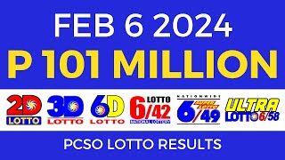 Lotto Result February 6 2024 9pm PCSO [upl. by Viviyan]