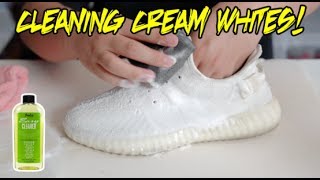 HOW TO CLEAN CREAM WHITE YEEZY V2 TUTORIAL [upl. by Nyrret]