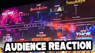 MARVEL PHASE 4 CRAZY AUDIENCE REACTION  COMICCON [upl. by Renell588]