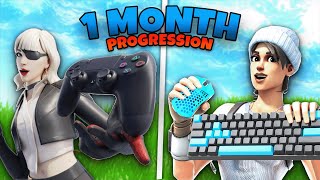 1 Month Keyboard and Mouse PROGRESSION in Fortnite UNREAL [upl. by Bruell]