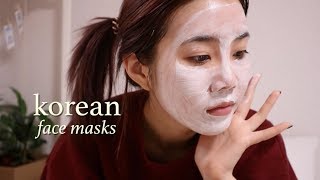 KOREAN FACE MASKS DIY Hacks amp Favorites [upl. by Amor]