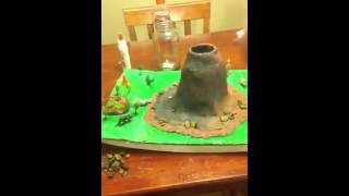 How to make a volcano como hacer un volcán [upl. by Anel106]