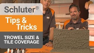 Tips on Trowel Size amp Tile Coverage [upl. by Harobed214]