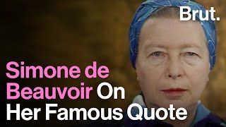 Simone de Beauvoir Explains quotOne is Not Born but Rather Becomes a Woman” [upl. by Nanon165]