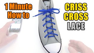 Criss Cross Lacing oneminute howto – Professor Shoelace [upl. by Akiner]