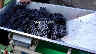 Using a Grape Crusher Destemmer [upl. by Ivatts]