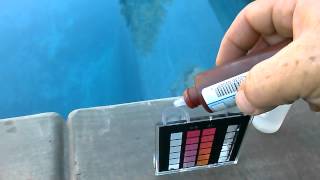 Testing Chlorine Level on Swimming Pool [upl. by Acisse]