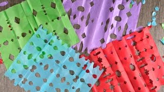 Craftología  Cómo Hacer Papel Picado Fácil [upl. by Onairotciv]