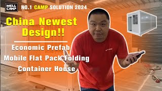 China Newest Design Economic Prefab Mobile Flat Pack Folding Expandable Container House 2 Mins Fix [upl. by Norted704]