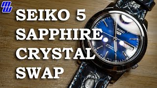 Replace Your Scratched Seiko 5 Crystal With a Sapphire  SNKE51 Crystal Swap [upl. by Ozmo]