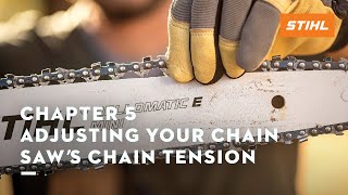 Chapter 5 Adjusting Your Chain Saw’s Chain Tension  STIHL Tutorial [upl. by Baugh]