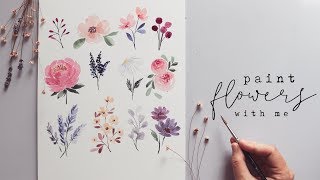 Every Watercolor Flower Youll Ever Need [upl. by Cassondra]