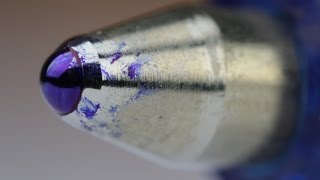 How A Ballpoint Pen Works Close Up [upl. by Spillar921]