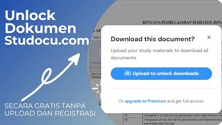 Cara Unlock Dokumen STUDOCU Secara Gratis Tanpa Upload File [upl. by Lrat602]