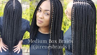 WATCH ME SLAY THESE MEDIUM BOX BRAIDS [upl. by Lougheed]