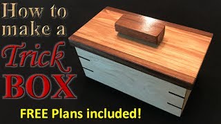 Woodworking How to make an awesome trick box  FREE plans [upl. by Daffie]