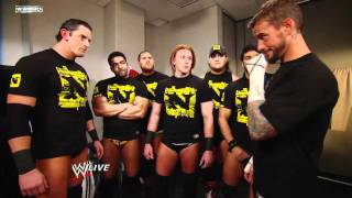 Wade Barrett amp cm punk and The Nexus Backstage [upl. by Yedoc]