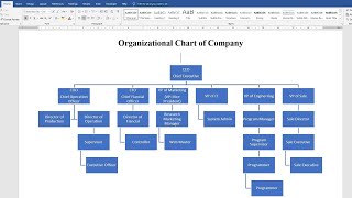 How to make organizational chart in Microsoft Word [upl. by Teuton326]