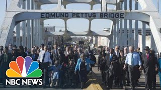 John Lewis’ Body Carried Over Historic Edmund Pettus Bridge  NBC News [upl. by Doran286]