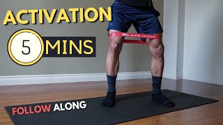 5 Minute PreTraining Resistance Band Activation [upl. by Annoerb]