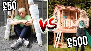 £50 VS £500 FORT BUILDING Budget Challenge [upl. by Enerehs]