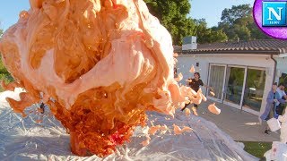 World Record Elephant Toothpaste w David Dobrik [upl. by Nosilla]