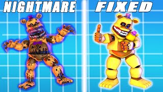 Fixed Vs WITHERED NIGHTMARE Animatronics [upl. by Odracir]