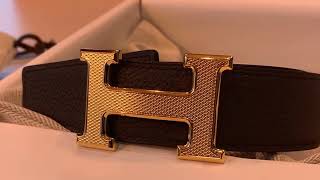 Hermes Belt Unboxing amp Try On [upl. by Enilekaj525]