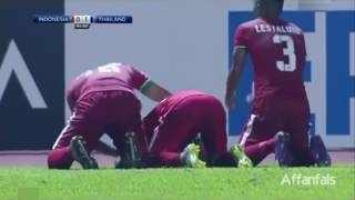 Indonesia vs Thailand 21 Extended Highlights English Commentary AFF Cup 2016 Final Leg1 [upl. by Ahselak]