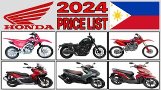 Honda Motorcycle Price List In Philippines 2024 [upl. by Briana264]