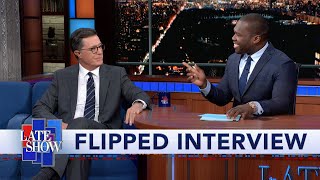 Flipped 50 Cent Interviews Stephen Colbert [upl. by Fitzhugh]