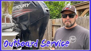 MERCURY OUTBOARD 75\90\115 ANNUAL SERVICE  HOW TO [upl. by Nonregla]