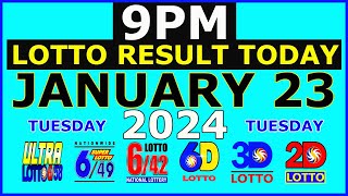 9pm Lotto Result Today January 23 2024 Tuesday [upl. by Inal]