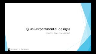 QuasiExperimental Designs [upl. by Danie]