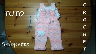 TUTO CROCHET COMMENT FAIRE UNE SALOPETTE [upl. by Llehcam240]