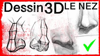 comment Dessiner le nez Cours de dessin fondamental 👃 [upl. by Kcirddot]