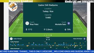 Caykur Rizespor vs Adana Demirspor Turkey Super League LIVESCORE [upl. by Ydisac]