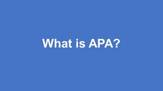 APA What is APA 7th edition [upl. by Eniamej]