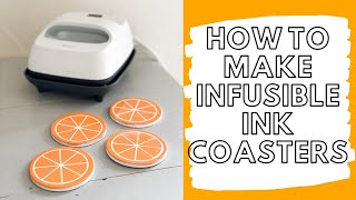 How to Make Infusible Ink Cricut DIY Coasters  Easy Press Project [upl. by Kasevich509]